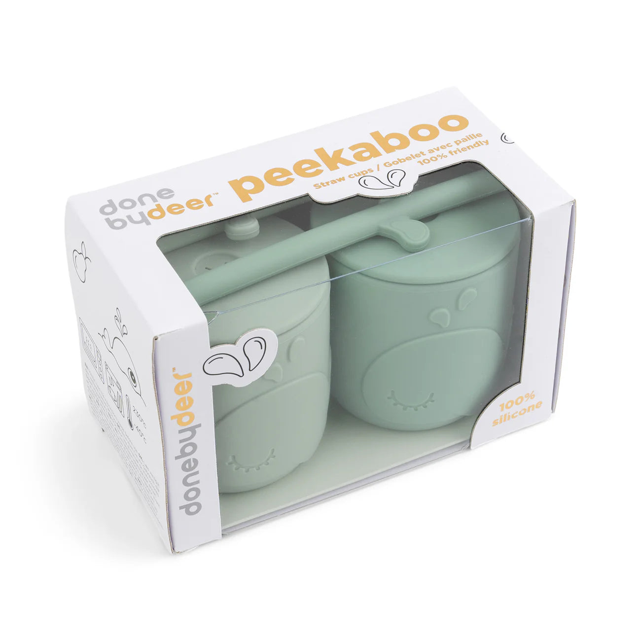 Peekaboo Straw Cup 2pk